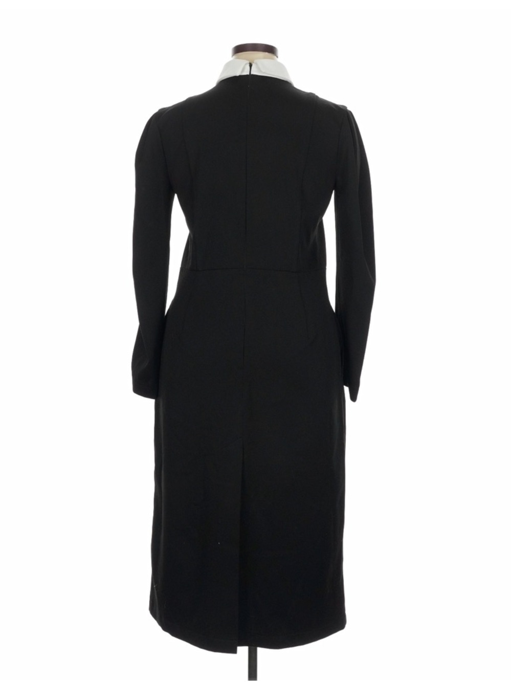 Julia Allert Black Long-Sleeve Midi Dress with White Collar - Picture 7 of 8